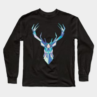 Geometric Polygonal Deer Long Sleeve T-Shirt